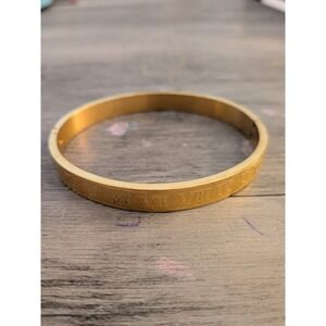 Gold Plates Stainless Steel Roman Numeral‎ Hinge Bangle Bracelet Etched Classic